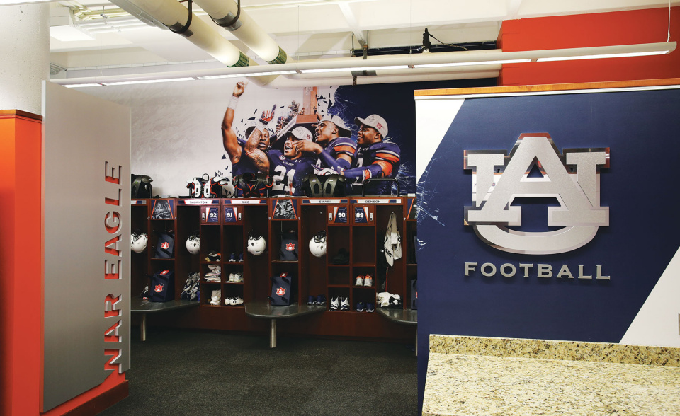 Auburn University Football Locker Room