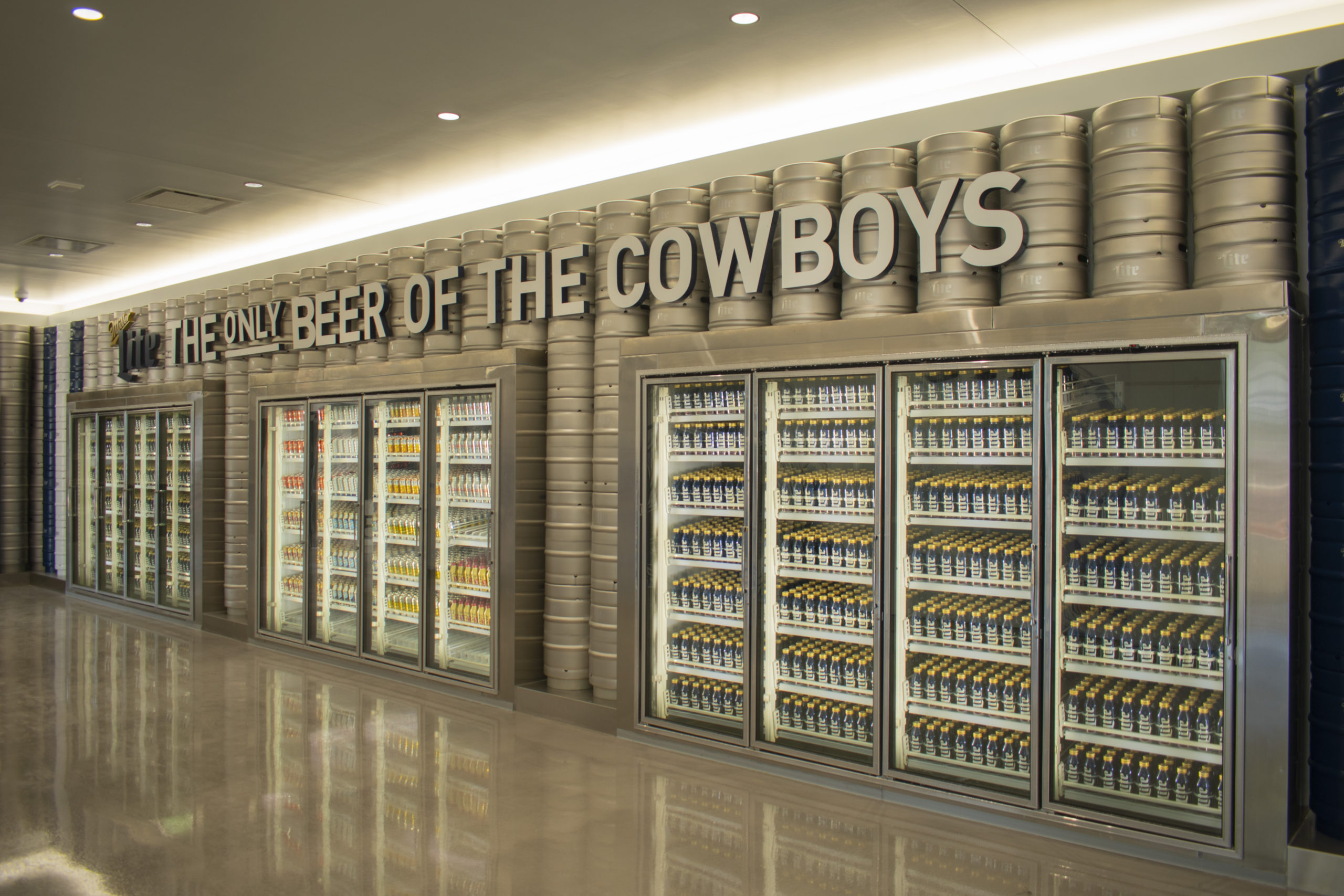 Miller Lite House at AT&T Beer Cooler (Photo Credit: Manhattan Construction)
