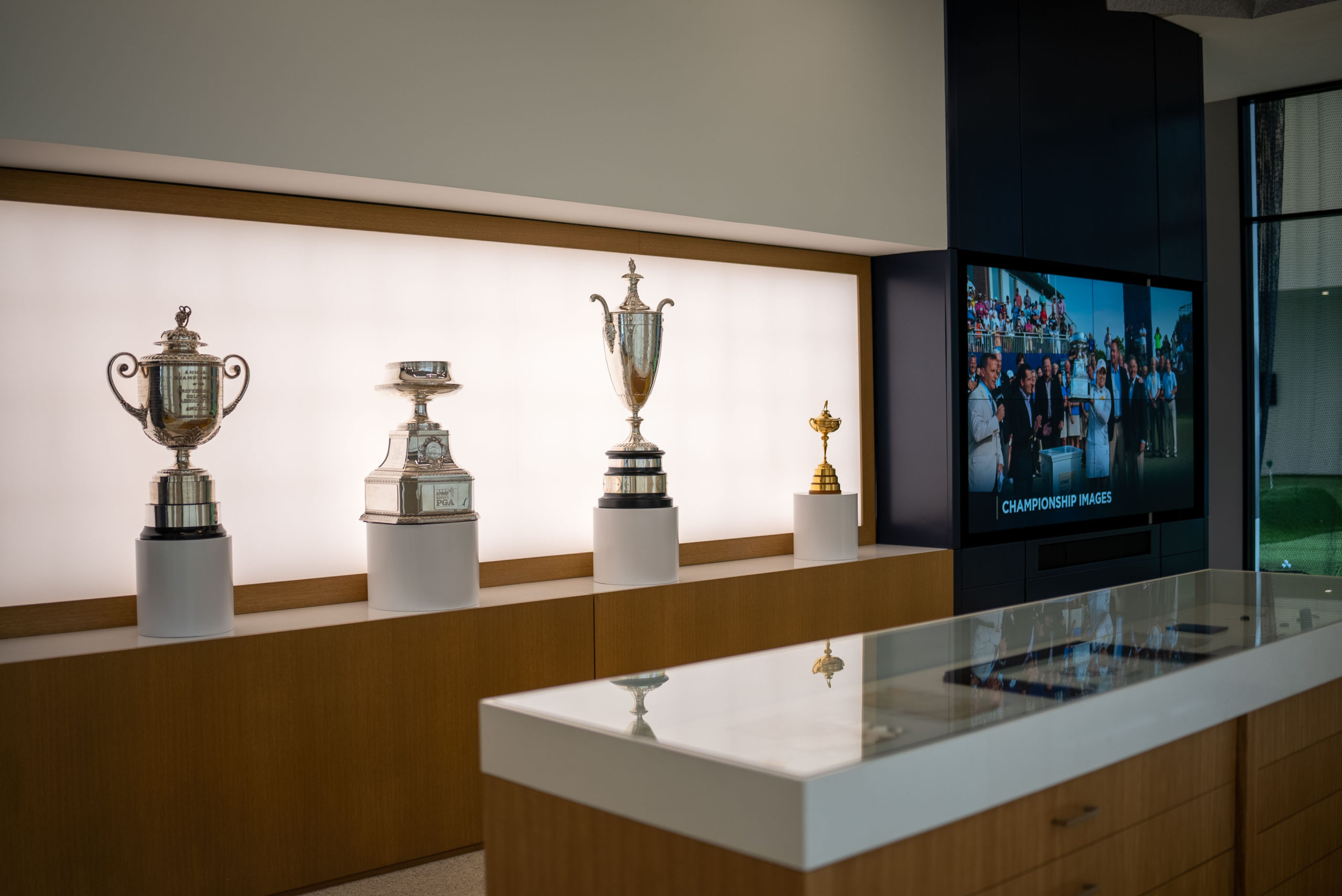 Iconic PGA Trophies Display
