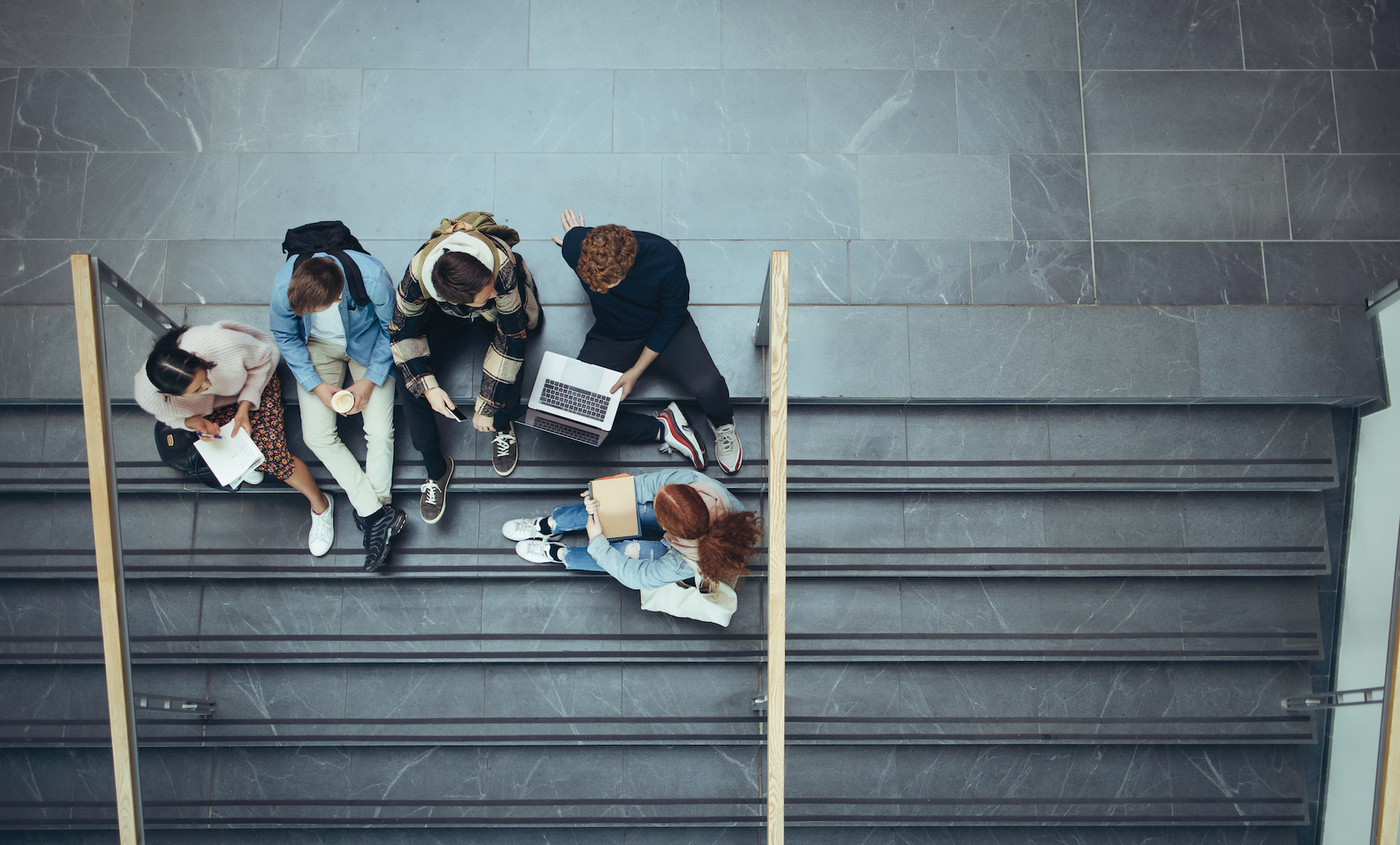 College students spending time together